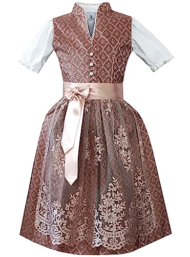Alpenmärchen Kinderdirndl aus exklusiver Kollektion inkl. Schürze und Bluse - ALM-K954_146 von Alpenmärchen