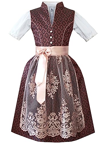 Alpenmärchen Kinderdirndl aus exklusiver Kollektion inkl. Schürze und Bluse - ALM-K955_128 von Alpenmärchen