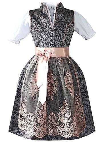 Alpenmärchen Kinderdirndl aus exklusiver Kollektion inkl. Schürze und Bluse - ALM-K956_140 von Alpenmärchen