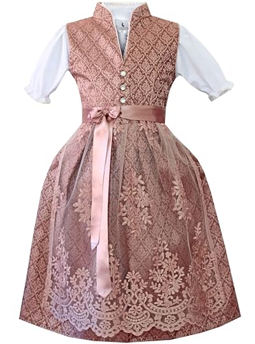 Alpenmärchen Kinderdirndl aus exklusiver Kollektion inkl. Schürze und Bluse - ALM-K967_104 von Alpenmärchen