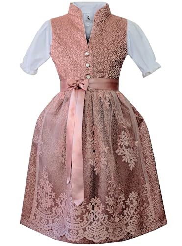 Alpenmärchen Kinderdirndl aus exklusiver Kollektion inkl. Schürze und Bluse - ALM-K968_140 von Alpenmärchen