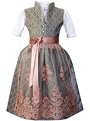 Alpenmärchen Kinderdirndl aus exklusiver Kollektion inkl. Schürze und Bluse - ALM-K970_116 von Alpenmärchen