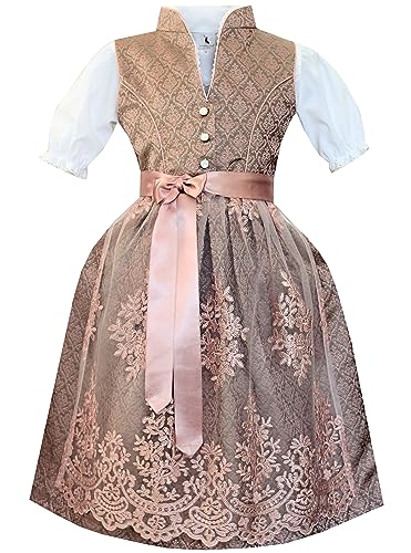 Alpenmärchen Kinderdirndl aus exklusiver Kollektion inkl. Schürze und Bluse - ALM-K973_104 von Alpenmärchen