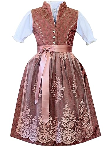 Alpenmärchen Kinderdirndl aus exklusiver Kollektion inkl. Schürze und Bluse - ALM-K977_140 von Alpenmärchen