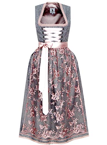 Alpenmärchen Langes Dirndl Verona inkl. Spitzenschürze Gr.36 - ALM750 von Alpenmärchen