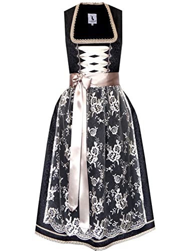 Alpenmärchen Langes Dirndl Verona inkl. Spitzenschürze Gr.46 - ALM662L von Alpenmärchen