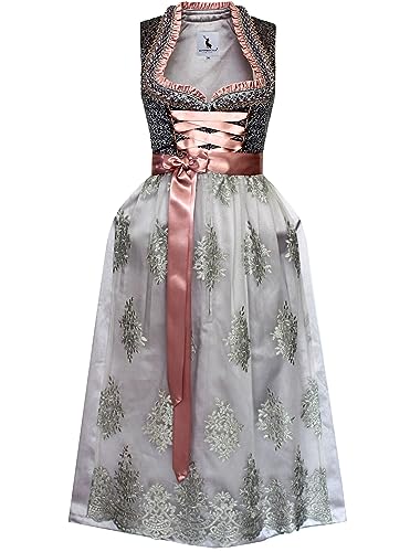 Alpenmärchen Langes Dirndl aus Exklusiver Kollektion inkl. Spitzenschürze Gr.38 - ALM984 von Alpenmärchen