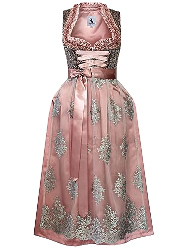 Alpenmärchen Langes Dirndl aus Exklusiver Kollektion inkl. Spitzenschürze Gr.50 - ALM983 von Alpenmärchen