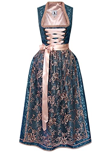 Alpenmärchen Langes Dirndl inkl. Spitzenschürze Gr.42 - ALM940 von Alpenmärchen