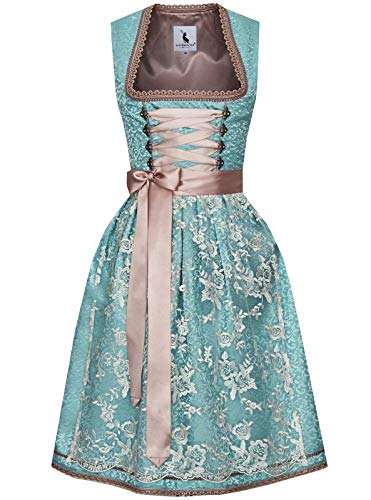 Alpenmärchen Melena Midi Dirndl aus Exklusiver Kollektion Gr.34 - ALM761 von Alpenmärchen