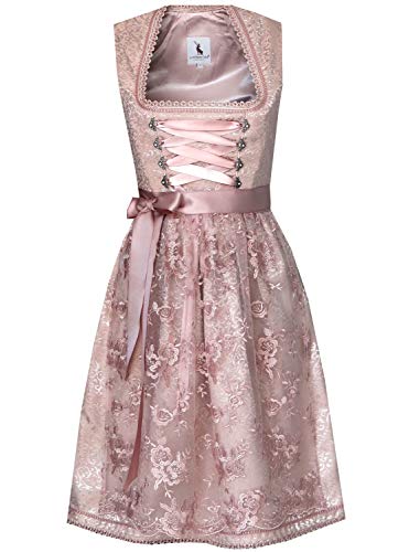 Alpenmärchen Midi Dirndl Fee aus Exklusiver Kollektion inkl. Spitzenschürze Gr.42 - ALM565 von Alpenmärchen