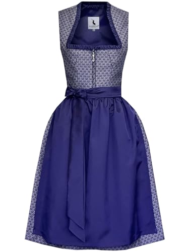 Alpenmärchen Midi Dirndl Frederike aus Exklusiver Kollektion inkl. Schürze Gr.42 - ALM1037 von Alpenmärchen