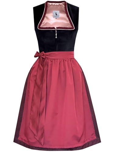 Alpenmärchen Midi Dirndl Sibylle aus Exklusiver Kollektion inkl. Schürze Gr.32 - ALM1032 von Alpenmärchen