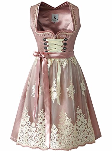 Alpenmärchen Midi Dirndl aus Exklusiver Kollektion Gr.38 - ALM557 von Alpenmärchen