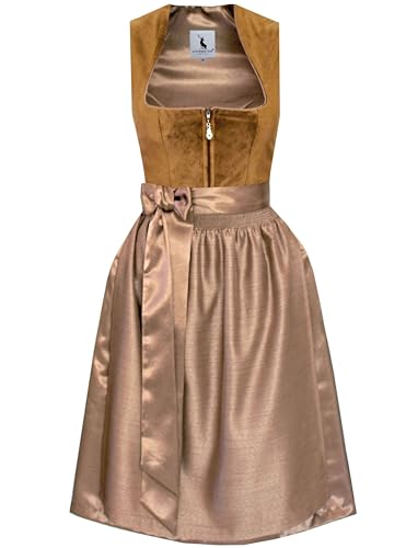 Alpenmärchen Midi Dirndl aus Exklusiver Kollektion inkl. Schürze Gr.34 - ALM1010 von Alpenmärchen