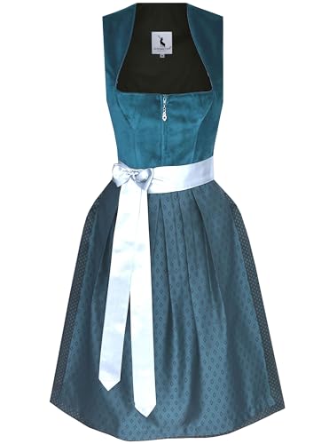 Alpenmärchen Midi Dirndl aus Exklusiver Kollektion inkl. Schürze Gr.42 - ALM1016 von Alpenmärchen