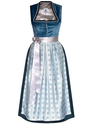 Alpenmärchen Midi Dirndl aus Exklusiver Kollektion inkl. Schürze Gr.42 - ALM1027 von Alpenmärchen