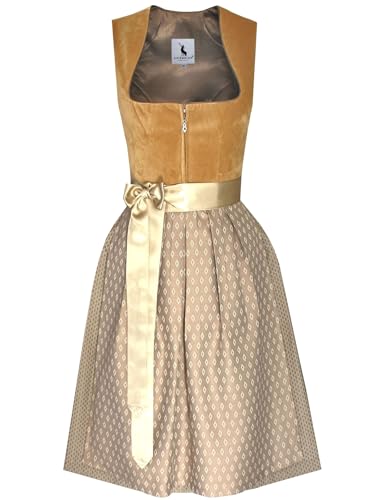 Alpenmärchen Midi Dirndl aus Exklusiver Kollektion inkl. Schürze Gr.44 - ALM1034 von Alpenmärchen