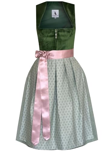Alpenmärchen Midi Dirndl aus Exklusiver Kollektion inkl. Schürze Gr.48 - ALM1023 von Alpenmärchen