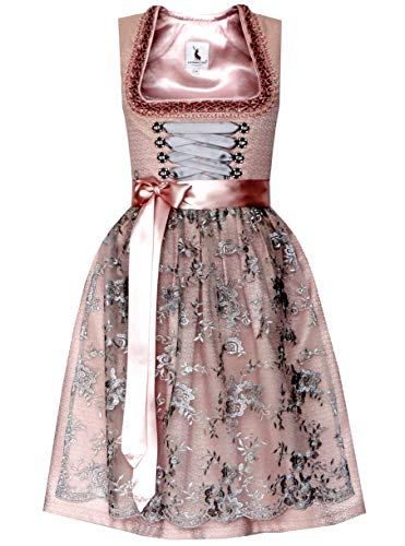 Alpenmärchen Midi Dirndl aus Exklusiver Kollektion inkl. Spitzenschürze Gr.38 - ALM572 von Alpenmärchen