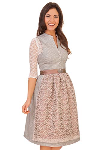 Midi Dirndl 2tlg. - Miss Grace - grau von Alpenwahnsinn Dirndl Kollektion Sonnenwalzer