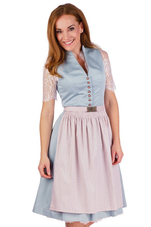 Alpenwahnsinn Dirndl Retro Dirndl 2tlg. - JOLENA - hellblau/zartrosé von Alpenwahnsinn