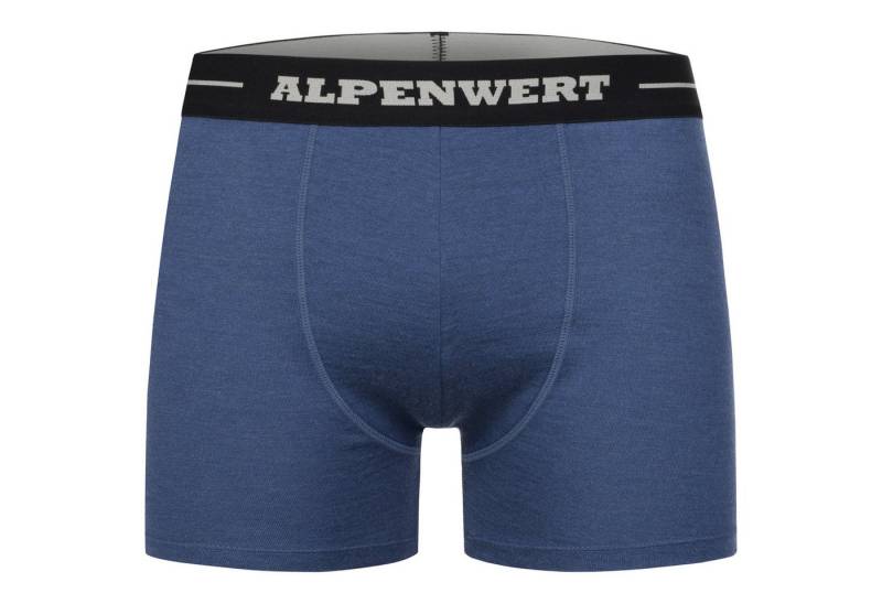 Alpenwert Boxershorts Herren aus 100% Merinowolle – atmungsaktiv, weich & komfortabel (Packung) Antibakteriell, Anti-Schweiß-Geruch und kein einschneiden - Outdoor von Alpenwert
