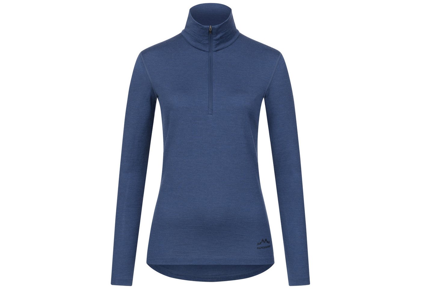 Alpenwert Funktionsshirt Damen Zip-Pullover aus 100% Merinowolle – atmungsaktiv (1 Pack) Antibakteriell, Anti-Schweiß-Geruch, Outdoor & Funktionsshirt von Alpenwert