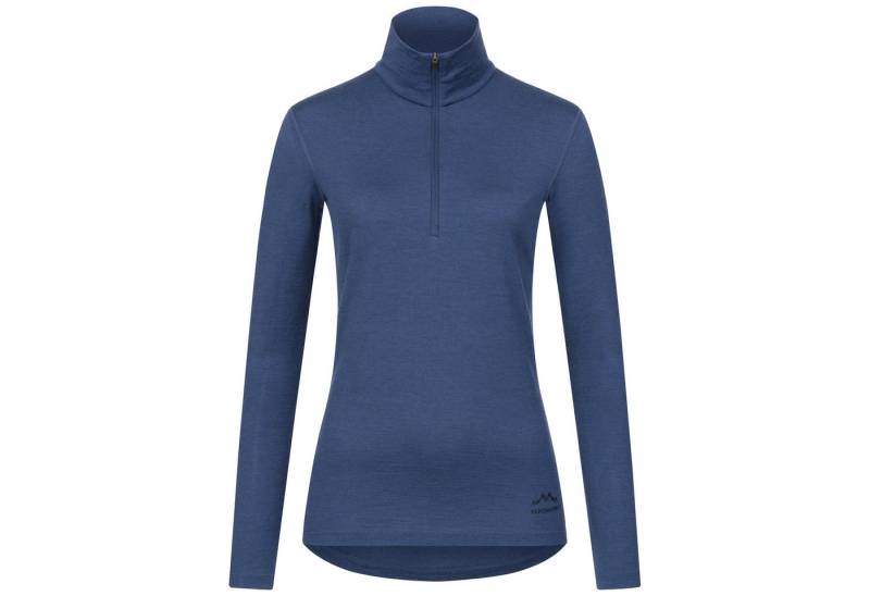 Alpenwert Funktionsshirt Damen Zip-Pullover aus 100% Merinowolle – atmungsaktiv (1 Pack) Antibakteriell, Anti-Schweiß-Geruch, Outdoor & Funktionsshirt von Alpenwert