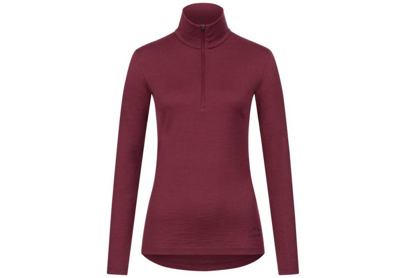 Alpenwert Funktionsshirt Damen Zip-Pullover aus 100% Merinowolle – atmungsaktiv (1 Pack) Antibakteriell, Anti-Schweiß-Geruch, Outdoor & Funktionsshirt von Alpenwert