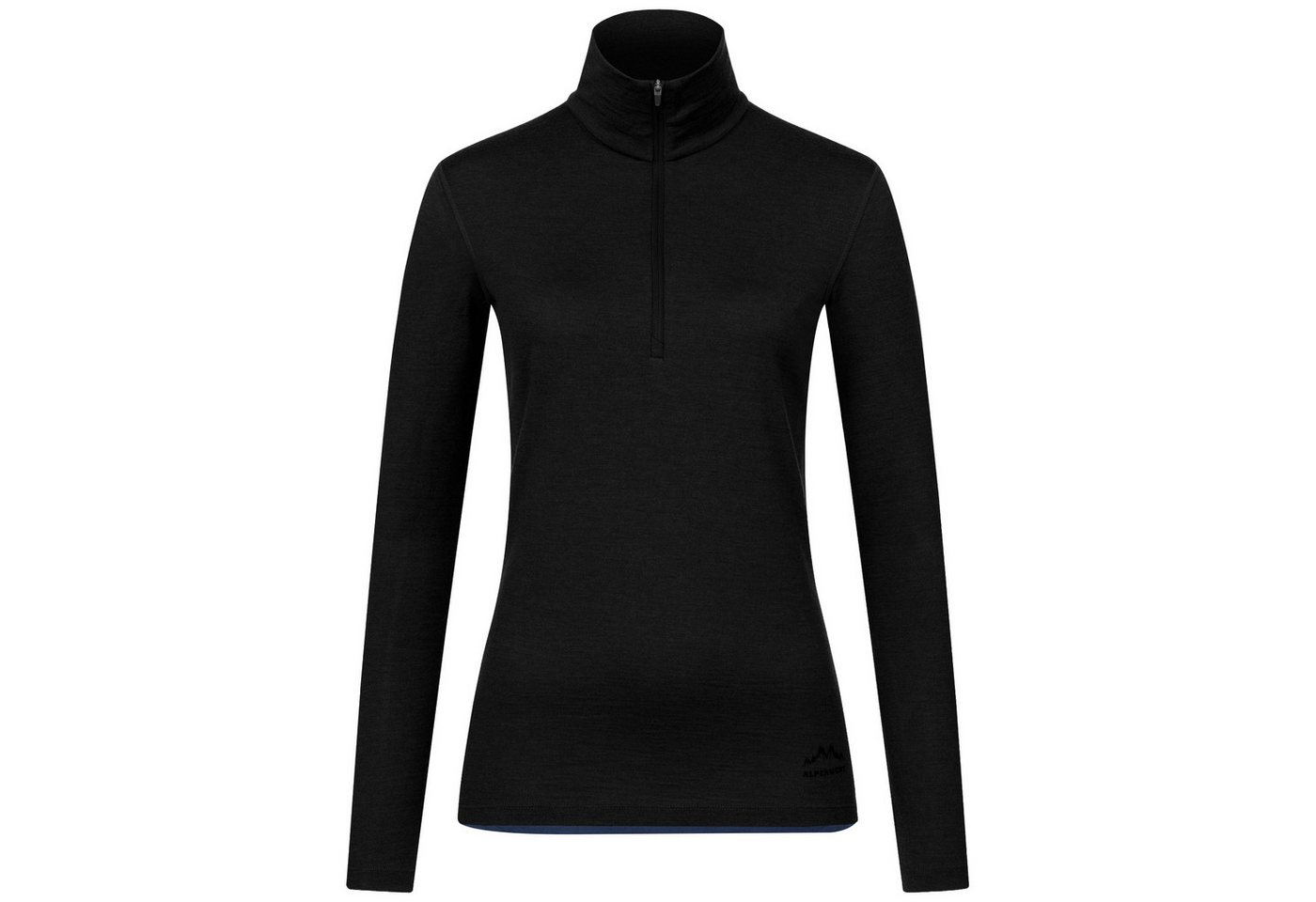 Alpenwert Funktionsshirt Damen Zip-Pullover aus 100% Merinowolle – atmungsaktiv (1 Pack) Antibakteriell, Anti-Schweiß-Geruch, Outdoor & Funktionsshirt von Alpenwert