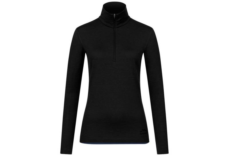 Alpenwert Funktionsshirt Damen Zip-Pullover aus 100% Merinowolle – atmungsaktiv (1 Pack) Antibakteriell, Anti-Schweiß-Geruch, Outdoor & Funktionsshirt von Alpenwert