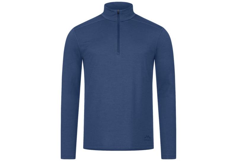 Alpenwert Funktionsshirt Herren Zip-Pullover aus 100% Merinowolle – atmungsaktiv (1 Pack) Antibakteriell, Anti-Schweiß-Geruch, Outdoor & Funktionsshirt von Alpenwert