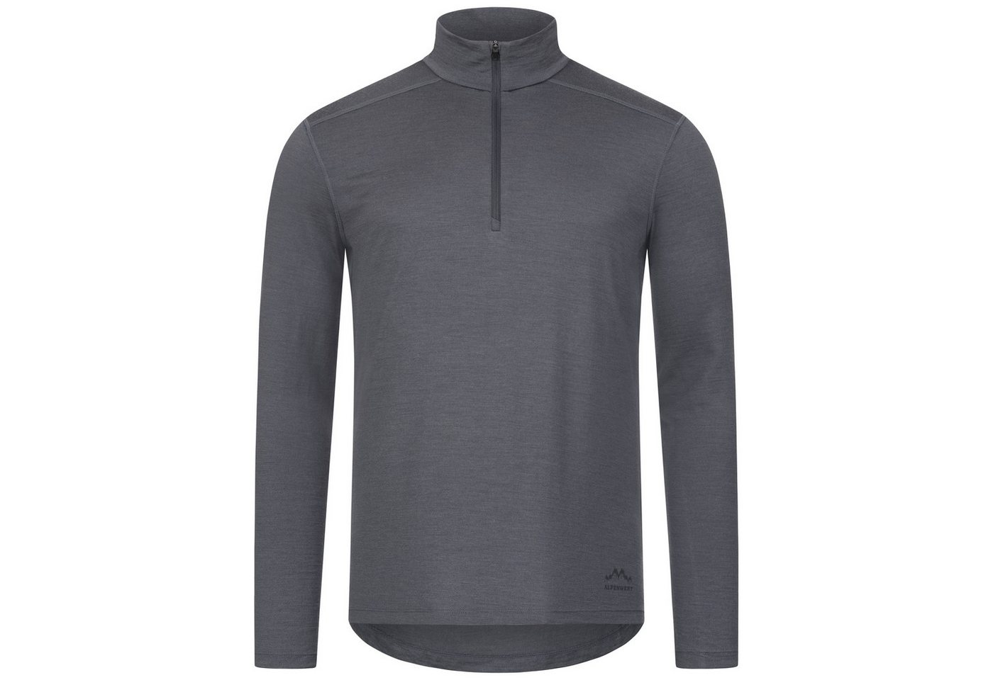 Alpenwert Funktionsshirt Herren Zip-Pullover aus 100% Merinowolle – atmungsaktiv (1 Pack) Antibakteriell, Anti-Schweiß-Geruch, Outdoor & Funktionsshirt von Alpenwert