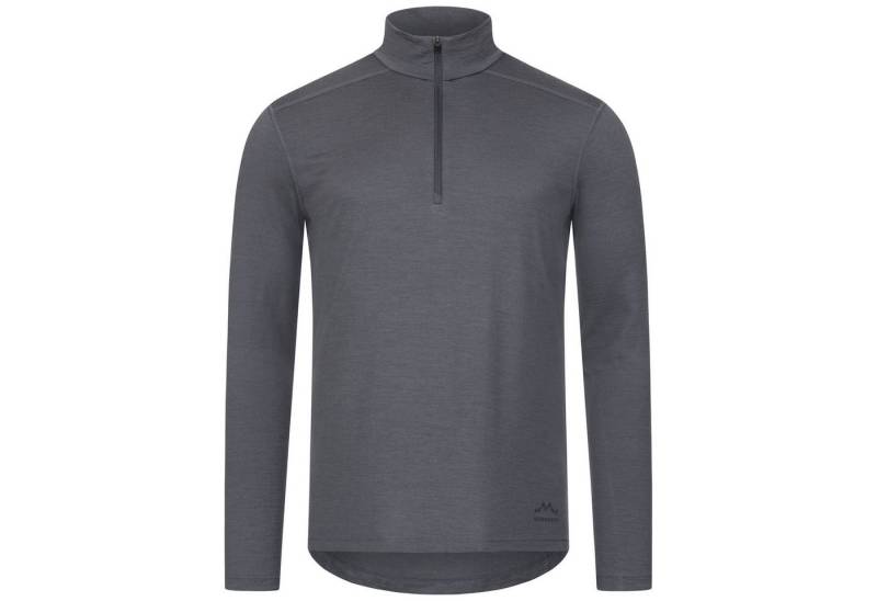 Alpenwert Funktionsshirt Herren Zip-Pullover aus 100% Merinowolle – atmungsaktiv (1 Pack) Antibakteriell, Anti-Schweiß-Geruch, Outdoor & Funktionsshirt von Alpenwert