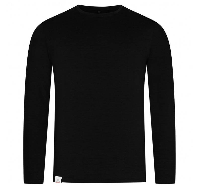 Alpenwert Langarmshirt Herren Longsleeve aus Merinowolle – atmungsaktiv & geruchsneutral (1 Pack) Antibakteriell, Anti-Schweiß-Geruch, Outdoor & Funktionsshirt von Alpenwert