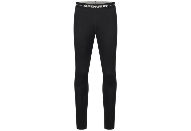 Alpenwert Lange Unterhose Herren aus 100% Merinowolle – atmungsaktiv, weich & wärmend (Packung) Antibakteriell, Anti-Schweiß-Geruch, Isolierend von Alpenwert