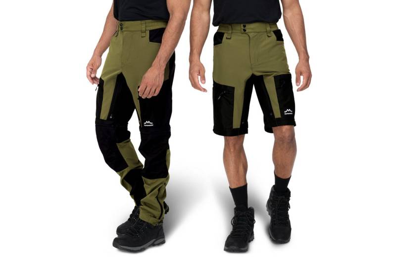Alpenwert Trekkinghose Herren wasserabweisend, elastisch mit Belüftung und Taschen, Outdoor Zip-Off Funktion von Alpenwert