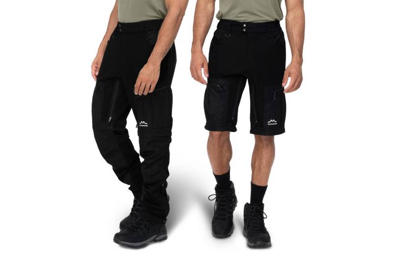Alpenwert Trekkinghose Herren wasserabweisend, elastisch mit Belüftung und Taschen, Outdoor Zip-Off Funktion von Alpenwert