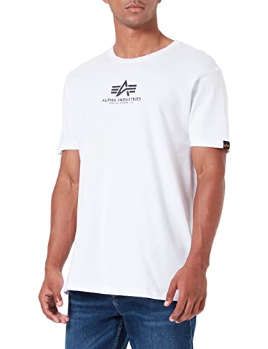 ALPHA INDUSTRIES Herren Basic T Ml T-Shirt, Weiß, M von Alpha Industries
