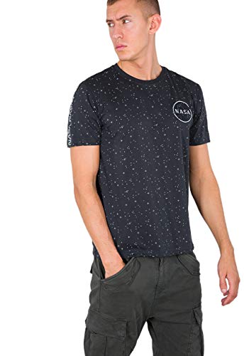 Alpha Industries Herren NASA Tape T Unterhemd, blau (Rep.Blue), M von ALPHA INDUSTRIES