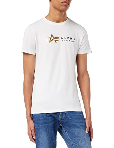 Alpha Industries Alpha Label T Foil Print T-Shirt für Herren White von ALPHA INDUSTRIES