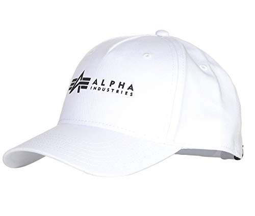 Alpha Industries Herren Cap Unisex Basecap Baseballkappe, Weiß, Einheitsgröße EU von Alpha Industries