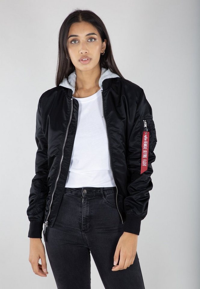 Alpha Industries Bomberjacke ALPHA INDUSTRIES Women - Bomber & Flight Jackets MA-1 Hooded Wmn von Alpha Industries