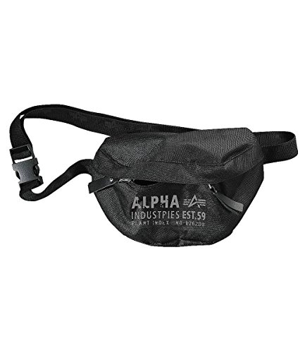 Alpha Industries Cargo Oxford Waist Bag stylische Umhängetasche für Herren Black von ALPHA INDUSTRIES