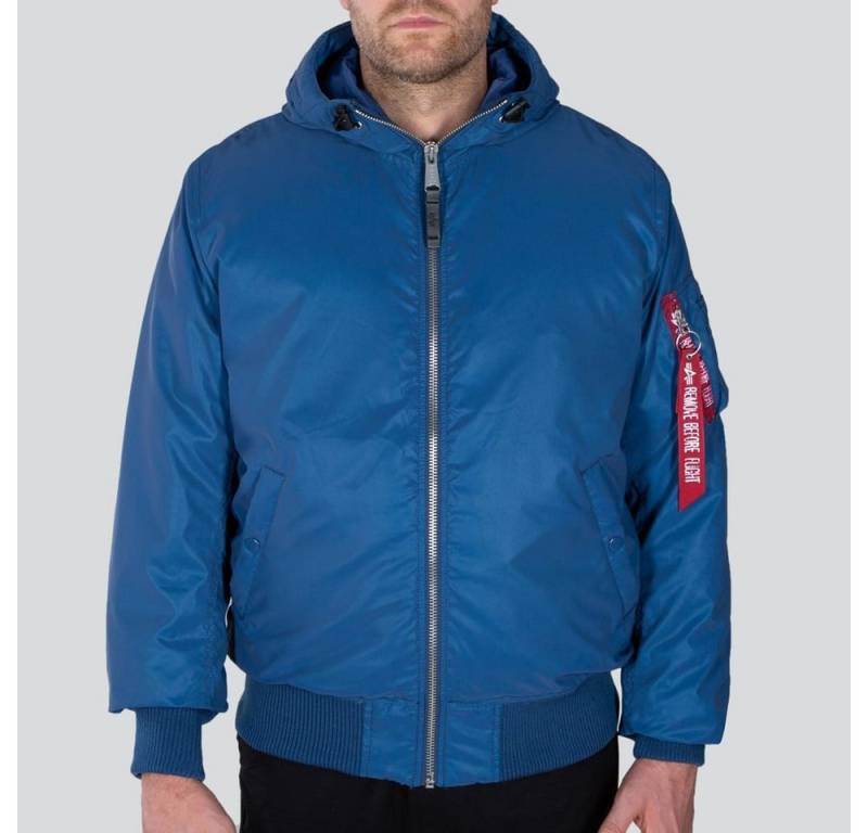 Alpha Industries Funktionsjacke Fliegerjacke MA-1 Hooded Reflective - reflektierend - blau Herren von Alpha Industries