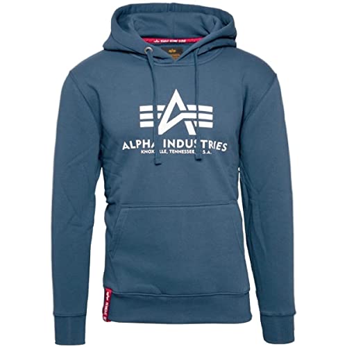 Alpha Industries Herren Basic Hoodie Kapuzenpullover, Airforce Blue, XS von Alpha Industries