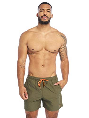 Alpha Industries Herren Basic Swim Short Schwimmshort Boardshorts, Dark Olive, M von ALPHA INDUSTRIES