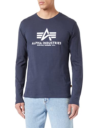 Alpha Industries Herren Basic T-LS Longsleeve T-Shirt, Navy, 56 von ALPHA INDUSTRIES