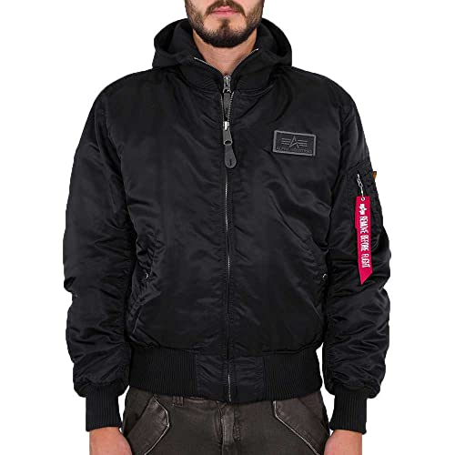 Alpha Industries Herren MA-1 D-Tec Bomberjacke, Schwarz (Black/Black 515), Small von ALPHA INDUSTRIES